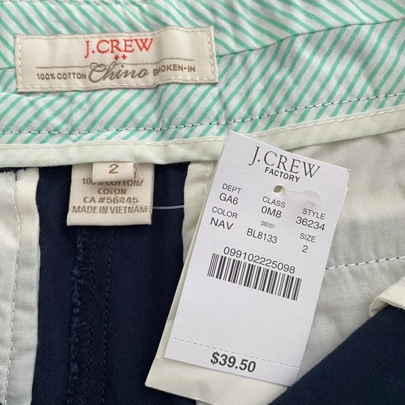 JCrew Factory Chino City Fit in Navy - Picture 6 of 8